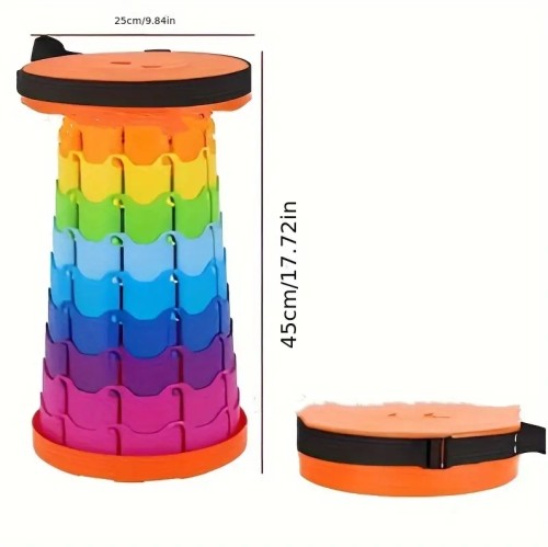 1개 무지개 조절 가능한 텔레스코픽 스툴