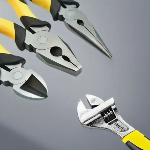 다기능 플라이어 렌치 세트 | 대각 플라이어, 와이어 커터, 침 펜치 및 렌치 포함 | 고품질 소재, 인체 공학적이고 편안한 손잡이 | 가정 수리, 자동차 정비, 절단에 적합