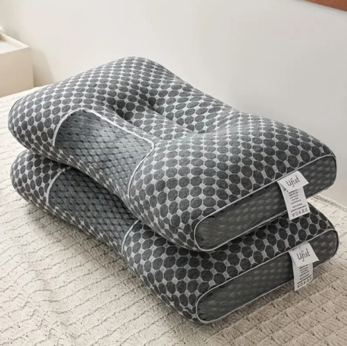 부드러운 목 마사지 베개 커플 베개 - 조절 가능한 인간공학적 정형외과 지원, 고품질 베개 코어, 잠재 편안함을 위한 분리 가능한 베개 케이스,