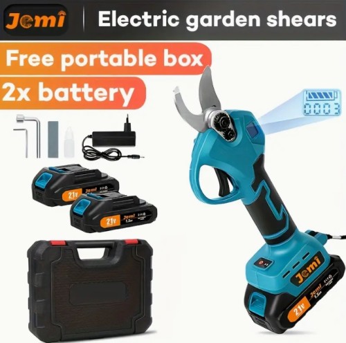 디지털 디스플레이가 있는 Jemi Tool 무선 전기 트리머, 윤활 도구 액세서리, 가정용 가지, 과수원 등에 적합한 유니버설 가지 제거 기계