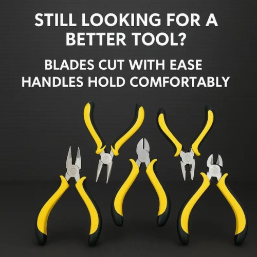 5-in-1 미니 전기 기술자 가위 세트 - 고강도 스틸 네드 노스/컷터/스트리퍼 콤보, 미끄럼 방지 고무 손잡이 및 가정 수리