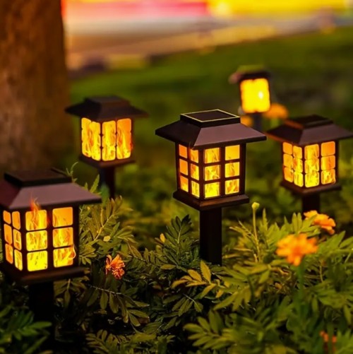 야외 태양열 불꽃 조명: 크리스마스 장식을 위한 축제용 LED 정원 경로 조명