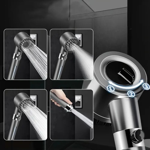 4-In-1 멀티 기능 샤워 헤드 세트, 머리 마사지기, 휴대용 스프레이, 물 소프트닝, 분리형 디자인