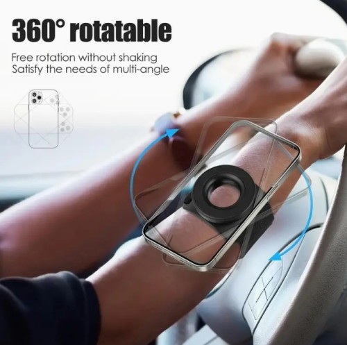360 ° 회전 마그네틱 야외 스포츠 자전거 손목 완장 전화 홀더 아이폰 실행 전화 홀더