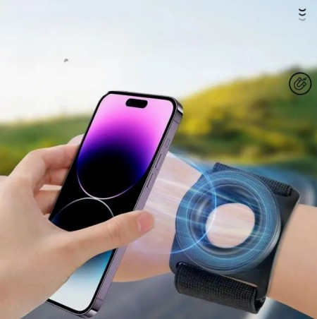 360 ° 회전 마그네틱 야외 스포츠 자전거 손목 완장 전화 홀더 아이폰 실행 전화 홀더