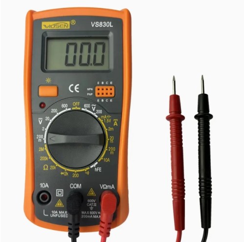 멀티미터 테스터 카운트 디지털 멀티미터, DC AC 전압계 및 옴 전압 암페어 미터; 전압, 전류, 저항 측정; 활선, 연속성 테스트