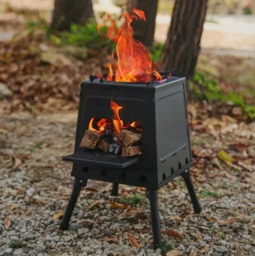 인앤캠핑 캠핑 화로대 불멍 화로대 캠핑용 접이식 화로대 + 휴대용 가방