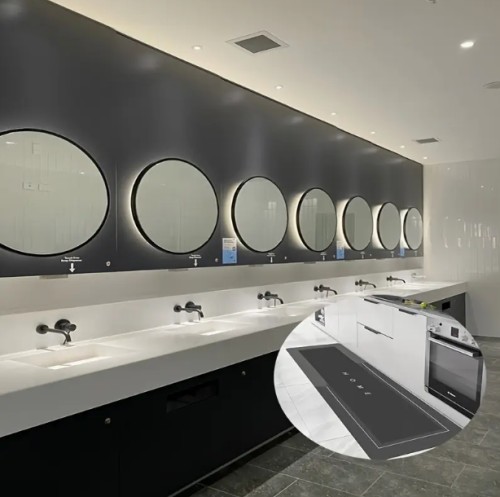 2개 울트라 흡수성 규조토 주방 매트 - 미끄럼 방지, 빠른 건조, 튼튼한 폴리에스테르 혼방과 고무 백킹, 욕실 및 거실에 완벽 (40.01cm x 59.99cm & 40.01cm x 119.99cm)