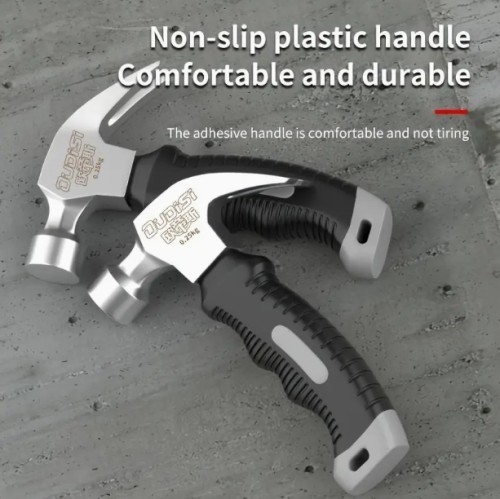 1개 OuDiSi 미니 클로 해머 - 미끄럼 방지, 충격 흡수, 내구성이 뛰어난 고탄소 강철과 유리 섬유 손잡이로 목공, 캠핑 및 가정용에 적합, 편안한 그립, 못 뽑기, 자석 팁, 세밀한 구조, 캠핑 해머, 해머 도구, 여성용 소형 해머, 못 해머, 해머 도구