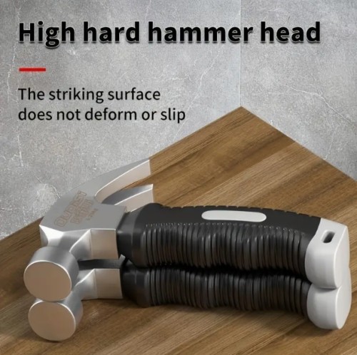 1개 OuDiSi 미니 클로 해머 - 미끄럼 방지, 충격 흡수, 내구성이 뛰어난 고탄소 강철과 유리 섬유 손잡이로 목공, 캠핑 및 가정용에 적합, 편안한 그립, 못 뽑기, 자석 팁, 세밀한 구조, 캠핑 해머, 해머 도구, 여성용 소형 해머, 못 해머, 해머 도구