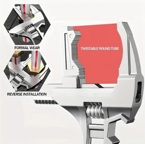 6-68mm 범용 수리 욕실 손 도구 대형 오픈 엔드 파이프 플라이어 너트 키 조절 가능한 렌치 가정 수리 공구