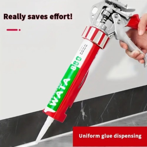 금속 코킹 건, 3 베어링, 노력 절약 설계, 수동 실란트 디스펜서, 조절 가능한 스트로크, 유리 접착제 및 주택 개선 프로젝트용 노드립, 1pc
