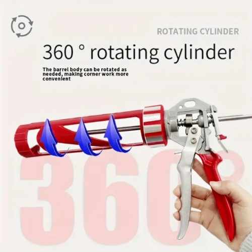 금속 코킹 건, 3 베어링, 노력 절약 설계, 수동 실란트 디스펜서, 조절 가능한 스트로크, 유리 접착제 및 주택 개선 프로젝트용 노드립, 1pc