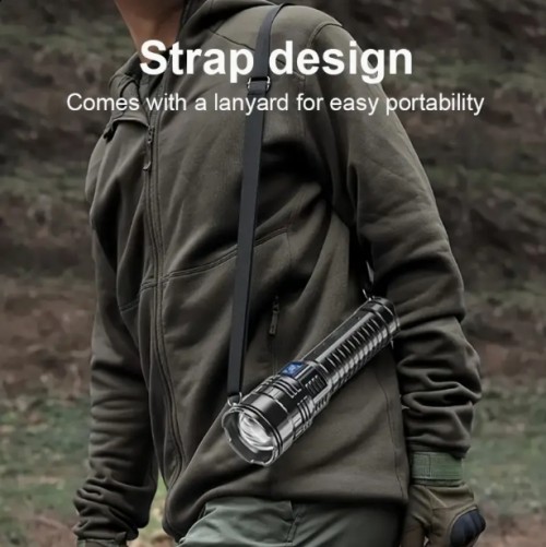 신규 가장 강력한 LED 손전등 전술 충전식 손전등 내장된 고용량 배터리 장거리 스포트라이트 토치 라이트 COB 라이트 포함