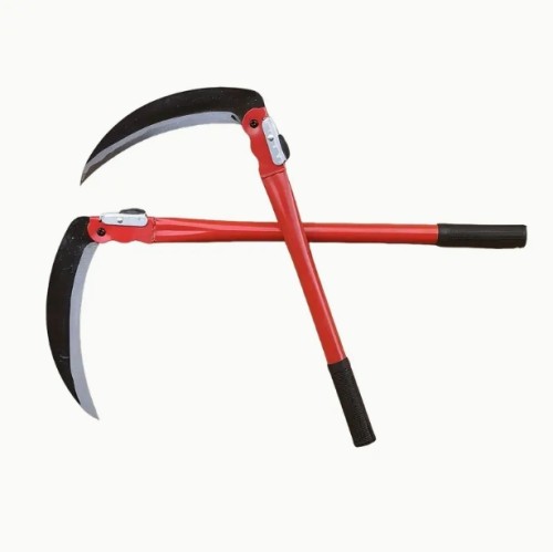 튼튼한 망간강 접이식 낫 - 41.0cm 및 51.0cm 손잡이 옵션, 날카로운 칼날로 잡초 제거와 나무 절단에 이상적인 긴 손잡이 정원 도구, 인체공학적 디자인, 휴대용 경량 구조, 내구성 강한 망간강 소재, 효율적인 절삭 각도, DIY 애호가에게 필수품