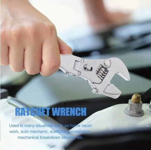 래칫 렌치 조정 가능한 초승달 렌치 회전 헤드가 있는 180° 접이식 조정 가능한 토크 렌치 5 In 1 25.4cm ~ 30.48cm