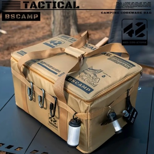 야외 보관 가방 42.02 L 900D 옥스포드 천 캠핑 장비용 접이식 보관 상자 피크닉 주방 용품 대용량 전술 보관 가방/캠핑/야외