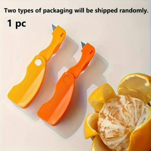 1/2개, 오렌지 껍질 벗기기, 플라스틱 오렌지 껍질 벗기기, 간단한 레몬 껍질 벗기기, 자몽 껍질 벗기기, 창의적인 커터, 접이식 손잡이가 있는 오렌지 껍질 벗기기 도구, 과일 껍질 벗기기, 채소 및 과일 도구, 주방 가제트, 오렌지 껍질 벗기기