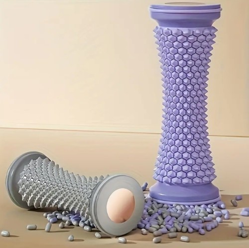 1개 발바닥 근막 풋 마사지기 - 가정용 롤링 트레이너, 비전동식, 발 편안함을 위한 플라스틱 소재