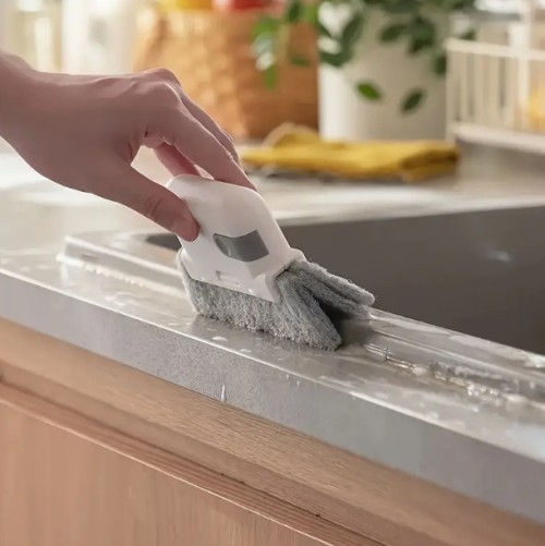 범용 창문 및 문 트랙 청소 브러시 - 플라스틱, 미충전, 작은 간격 및 프레임용 간편한 청소 도구, 가정용 청소 용품 및 학교용품 필수품.