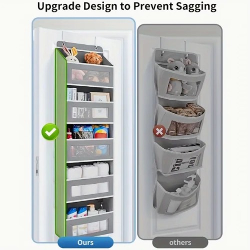 문 뒤에 걸 수 있는 옷장 보관함, 문 위에 걸 수 있는 보관함, 걸 수 있는 옷장 보관함, 4개의 선반, 4개의 대용량 포켓, 침실, 욕실, 식료품 저장실, 가정용 보관함
