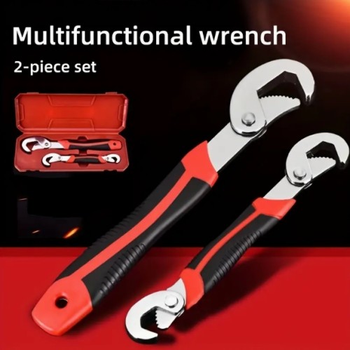 2개 세트 범용 렌치 세트, 다기능 휴대용 렌치, 일반 목적 빠른 트위스트 및 그립 렌치, 멀티퍼포즈 렌치, 파이프 플라이어, 조절 가능한 렌치