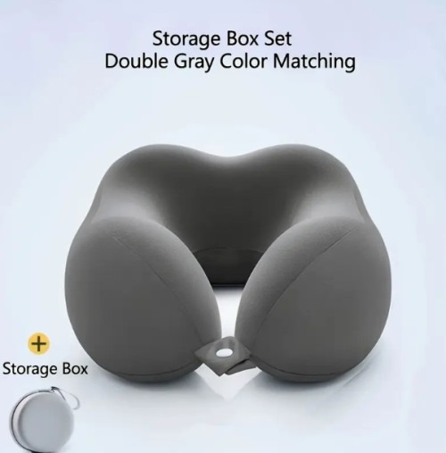 에르고노믹 U자형 목베개 - 슬로우 리바운드 메모리폼, 머리 및 목 지지대, 세탁 가능 커버, 가볍고 휴대용 여행용, 비행기 사용, 스타일리시한 여행 액세서리, 내구성 있는 동반자, 사무실 편안함, 컴팩트 디자인, 부드러운 지지력, 수면 보조, 직장인 필수품