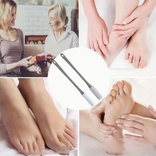 2-팩 긴 손잡이 발톱 브러시 세트, 무향 수동 발 관리 스크러버, 휴대용 샤워 발 브러시, 발가락 세척 및 메이크업 도포, 노인 발 관리 도구, 전기 또는 배터리 불필요