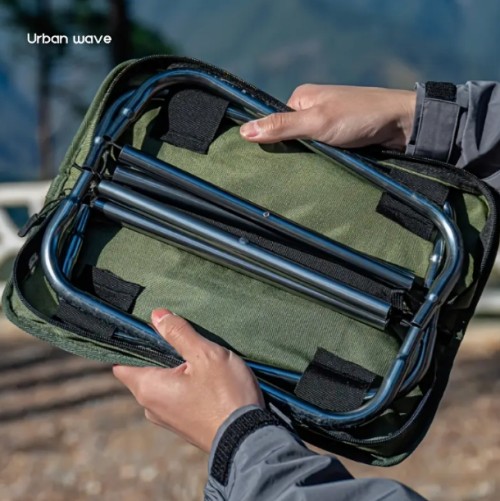 URBANWAVE 휴대용 접이식 의자 - 경량 알루미늄 합금 사각 의자, 퀼팅 디자인, 캠핑, 피크닉, 여행에 이상적, 휴대용 가방 포함, 야외 의자 | 세련된 의자 | 알루미늄 프레임 의자, 의자 의자