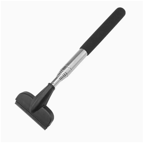 스테인리스 스틸 2-in-1 휴대용 리트랙터블 와이퍼 - 자동차 후방 거울, 앞유리, 유리 및 샤워 청소용 컴팩트 & 다용도, 핑크 핸들