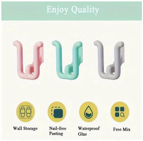 6개 세트 무드릴 신발 걸이, 욕실 벽걸이 방수 신발 후크, 욕실/주방/침실 장식용, 소형 신발 정리대, 홈 스토리지 용품, 실용적인 후크, 유틸리티 훅