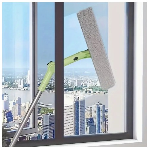 2-in-1 양면 창문 및 바닥 청소용 브러시 세트, 텔레스코픽 핸들 - 유리, 파티오 및 가정 청소를 위한 다목적 수동 스크래퍼, 전기 불필요, 실내외 청소에 이상적, 창문 안팎 청소기, 작은 청소용 브러시, 얇은 청소 브러시, 홈 클리닝을 위한 먼지 제거기, 바닥 청소기, 파티오 청소, 유리 청소, 경량 브러시, 컴팩트 디자인, 견고한 구조, 고품질 솔모, 수동 청소기, 홈 클리너