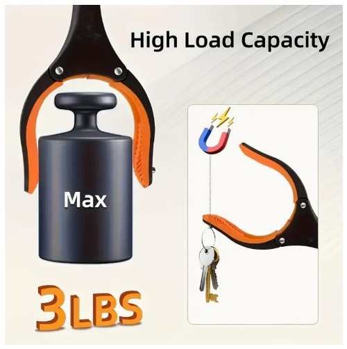 접이식 리치 그랩버 도구 - 32인치, 360° 회전 턱 및 자석 팁, 쓰레기 집게용 상부 그랩버, 경량 디자인, 노인/장수용