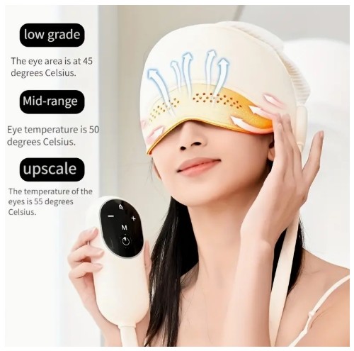 2-in-1 전기 공압 바이브레이터, 두 손으로 압력을 가할 수 있는 무선 홈 헤드 마사지기 및 눈 마사지기