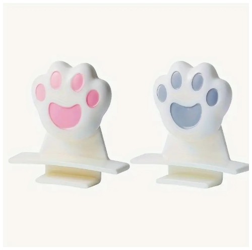 2개의 현대적인 고양이 발 스타일 변기 시트 리프터 손잡이 - 위생적인 핸즈프리 욕실 변기 시트 루프 및 덮개 리프터, 설치 쉬움, 전기 또는 배터리 필요 없음, 범용 액세서리