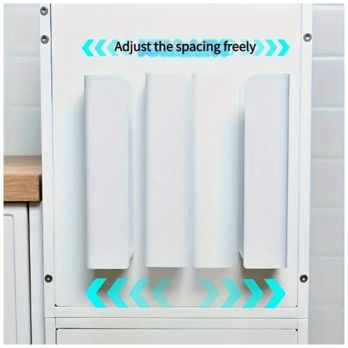 주방/클리닉/레스토랑용 조절 가능한 자석 벽걸이 장갑 디스펜서 - 드릴 필요 없는 멀티기능 스토리지, 마스크/장갑/티슈 정리함 (1개)