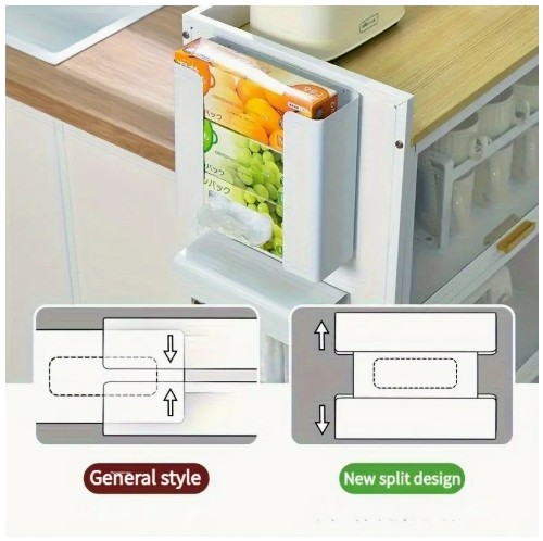 주방/클리닉/레스토랑용 조절 가능한 자석 벽걸이 장갑 디스펜서 - 드릴 필요 없는 멀티기능 스토리지, 마스크/장갑/티슈 정리함 (1개)