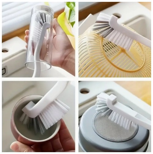 3개 일본식 360° 청소 브러시 - 주서, 블렌더, 냄비 바닥, 찻잔, 우유 컵, 싱크대 그릴 홈 등에 적합 - 다기능 매직 클리닝 도구 브러쉬