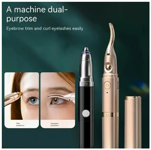 2-in-1 속눈썹 컬러 & 눈썹 정리기, 히팅 속눈썹 컬러, USB 충전식 휴대용 뷰티 도구, 여성 선물용