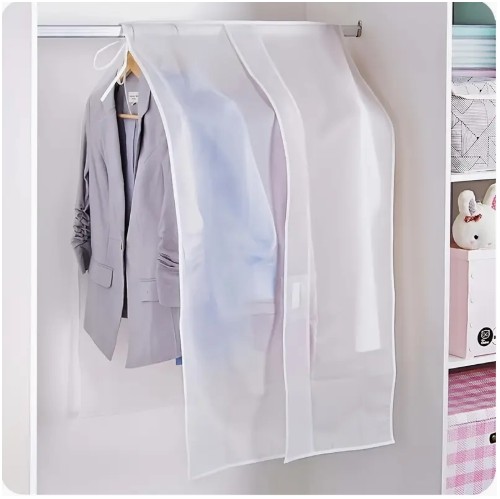 1개 가정용 의류 먼지 커버 반투명 옷장 보관 세트 걸이 가방 먼지 가방