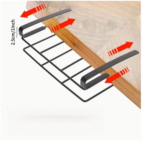 공간 절약형 스테인리스 스틸 주방 후크 랙, 캐비닛 도어 행거 포함 - 내구성 있고, 쉬운 설치, 주방 및 욕실 필수품용 도마 및 뚜껑 정리대
