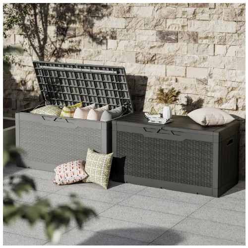 Homall 아웃도어 데크박스 0312 벤치 400L 정원수납 다용도 택배보관함 농기구수납