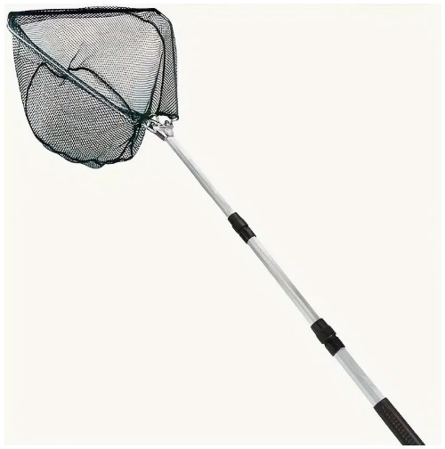 튼튼하고 내구성 강한 150kg까지 지지! 스테인리스 접이식 낚시망, 길 조절 가능 - 담수 및 해수어낚시에 적합. 가볍고 휴대하기 쉬운 접이식 장비, 수영장 청소, 강 정화, 카약용, 다양한 물고기 종류를 위한 플라이 피싱에 이상적