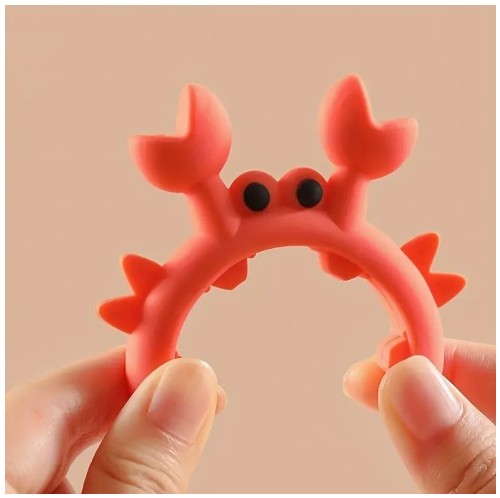 2개의 실리콘 수저 받침 세트, 귀여운 게와 문어 디자인, 주방 도구 및 주걱용 내열 수저 거치대, 조리대 조리 도구 정리함