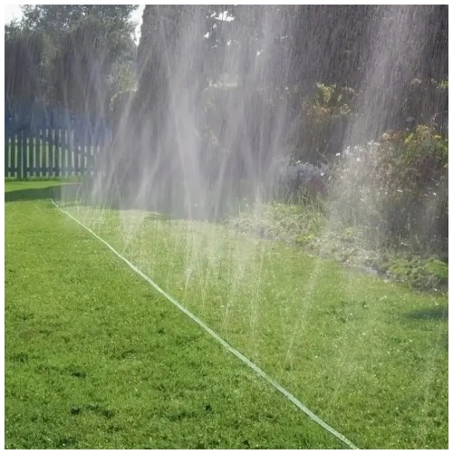 고성능 평면 유연 PVC 관수 호스 - 잔디, 화단, 정원용 내구성 방수 드립 시스템 - 사계절 사용 가능, 미국/유럽 커넥터 포함, 효율적인 물 분배, 균일한 질감 디자인, 견고한 연결부