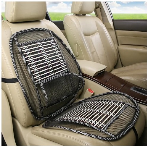 3피스 쿨링 시트 커버 세트, 아이슬리피 파이버 패브릭 쿠션 + 아이슬리피 파이버 허리 지지 등받이 + 통기성 헤드 베개, 차량용 일체형 스틸 시트 마사지 대나무 쿠션, 다기능 통기성 허리 쿠션