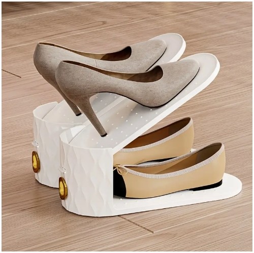 10개 세트 조절 가능한 신발 정리함 - 입구, 기숙사, 거실용으로 공간을 절약하는 다층 신발 보관 랙 - 내구성 있는 플라스틱, 금속 부품 없음, 쉬운 조립, 신발 보관 정리함, 기숙사용 필수품, 현대적인 신발 보관 랙, 튼튼한 구조