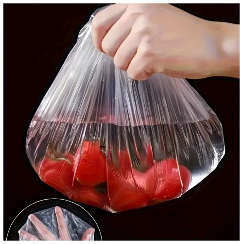두 가지 색상이 있습니다, 100개 재사용 가능한 탄성 식품 보관 커버 - 투명한 신축성 있는 플라스틱 그릇과 접시 밀봉 필름, 향이 없으며 알루미늄 포일과 접이 필름의 완벽한 대안입니다