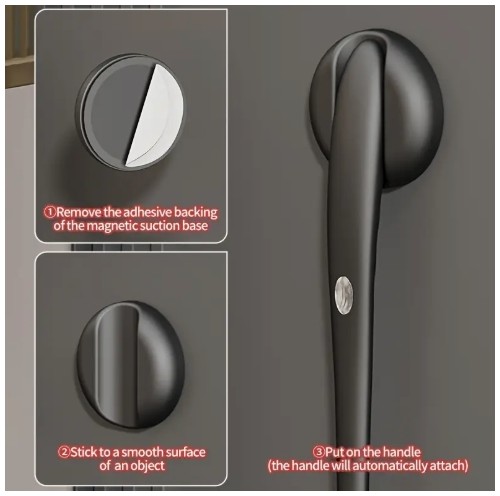 WMBOOX 자석 신발장 긴 손잡이 포함 - 73.0cm 우아한 블랙 & 레드 디자인, 고급 선물 상자 포함, 현관이나 크리스마스 선물에 완벽, 신발 보관 정리함, 세련된 모던 룩, 내구성 있는 구조, 신발 선반, 신발 삽, 신발 도우미, 신발 숟가락, 긴 신발 숟가락