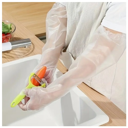 50개입 초장형 주방 청소 장갑, 세탁 및 청소를 위한 훌륭한 가격 대비 가치